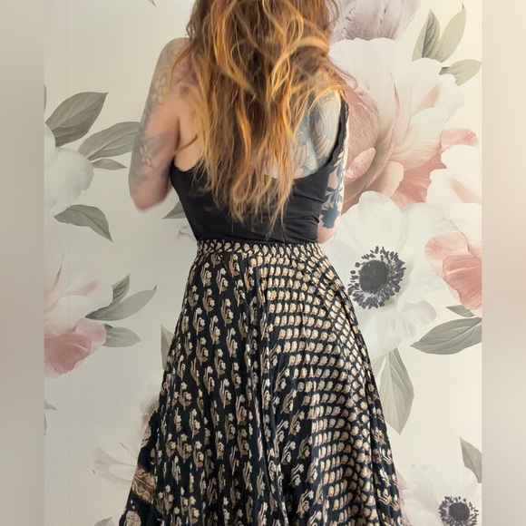 Spell & the Gypsy Bohemian Royale hi/low black + tan skirt size small - Picture 4 of 15
